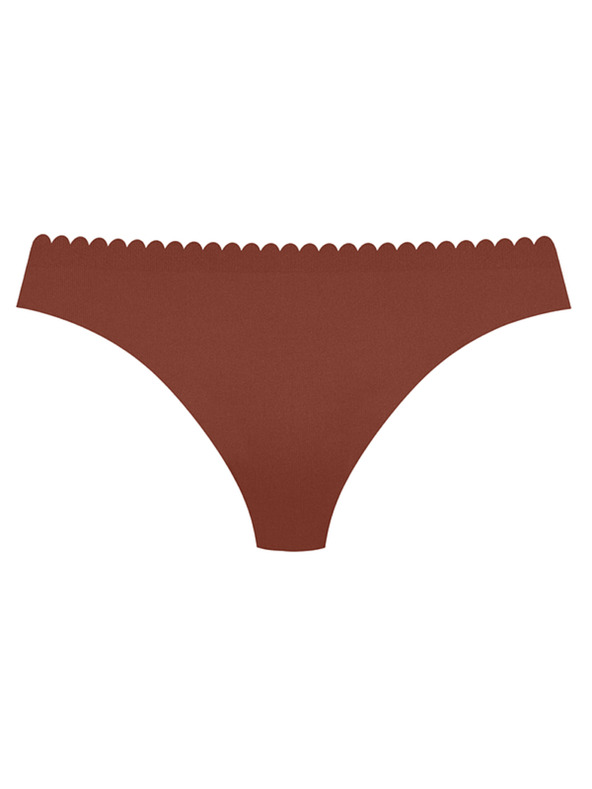 DIM DIM BODY TOUCH HIPSTER 2x - Dámské kalhotky 2 ks - cihlová - bílá
