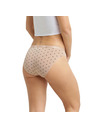 DIM DIM LES POCKETS COTTON SLIP 3x - Dámské bavlněné kalhotky 3 ks - bílá - světle hnědá - černá
