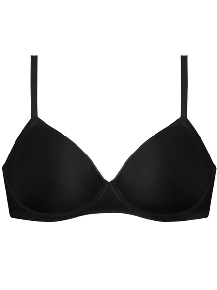 DIM DIM INVISIBLE WIRELESS PADDED BRA - Dámská hladká podprsenka bez kostic - černá