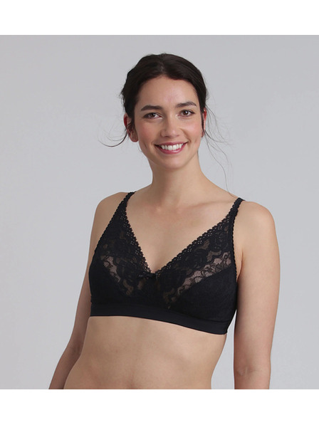 Playtex PLAYTEX RCS WIREFREE BRA - Dámská nevyztužená krajková podprsenka - černá