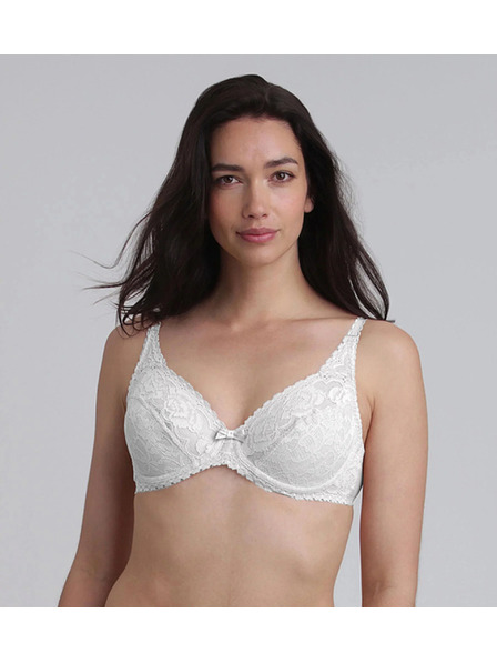 Playtex PLAYTEX RCS FLOWER ELEGANCE UNDERWIRE BRA - Dámská krajkovaná podprsenka s kosticí - bílá