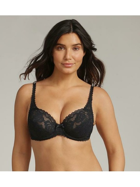 Playtex PLAYTEX RCS FLOWER ELEGANCE UNDERWIRE BRA - Dámská krajkovaná podprsenka s kosticí - černá