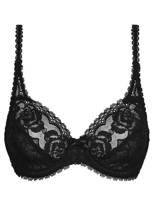 Playtex PLAYTEX RCS FLOWER ELEGANCE UNDERWIRE BRA - Dámská krajkovaná podprsenka s kosticí - černá