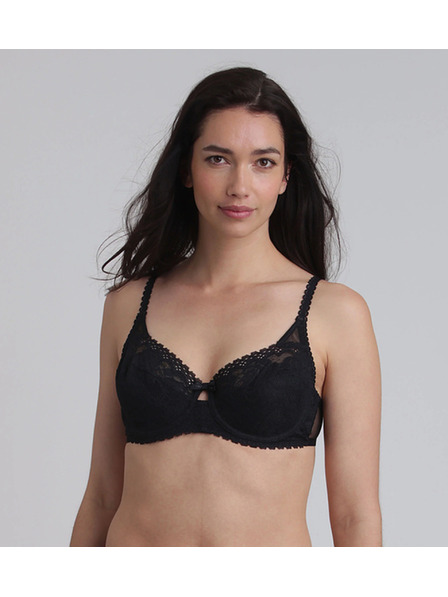 Playtex PLAYTEX RCS UNDERWIRE BALCONETTE BRA - Dámská krajková podprsenka s kosticí - černá