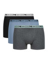DIM DIM GOTS COTTON STRETCH BOXER 3x - Pánské boxerky z bio bavlny 3ks -  šedá - modrá - černá