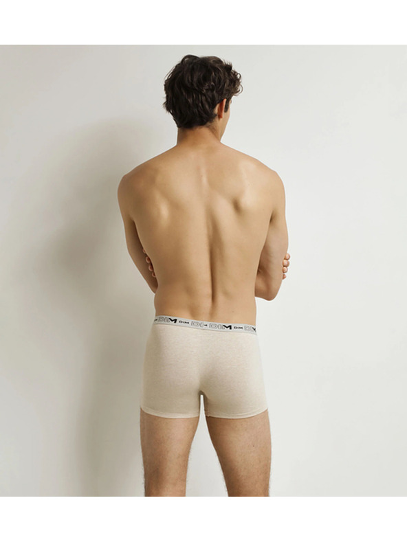 DIM DIM GOTS COTTON STRETCH BOXER 3x - Pánské boxerky z bio bavlny 3ks - zelená - světle hnědá - světle modrá