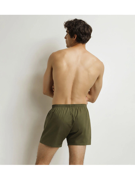 DIM DIM COTTON STRETCH LOOSE BOXER 2x - Pánské volné boxerky 2 ks - šedá - zelená