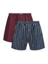 DIM DIM COTTON STRETCH LOOSE BOXER 2x - Pánské volné boxerky 2 ks - tmavě červená - tmavě modrá