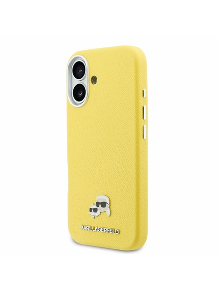 Karl Lagerfeld Karl Lagerfeld PU Karl and Choupette Heads Pins MagSafe Zadní Kryt pro iPhone 17 Yellow