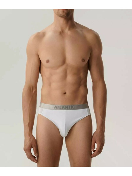 Atlantic Pánské přiléhavé boxerky ATLANTIC - bílé