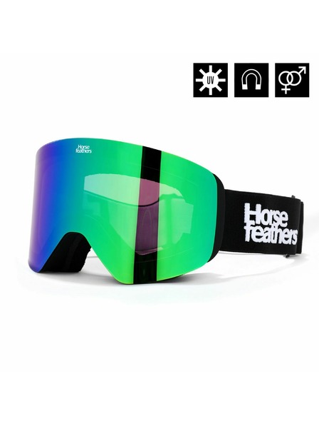 Horsefeathers Snowboardové brýle Colt - black/mirror green