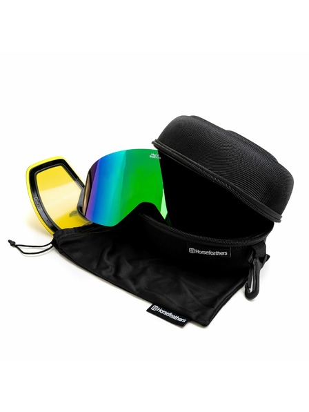 Horsefeathers Snowboardové brýle Colt - black/mirror green
