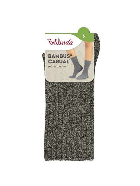 Bellinda BAMBUS CASUAL SOCKS - Zimní bambusové ponožky - šedý melír