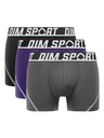 DIM DIM SPORT MICROFIBRE BOXER 3x - Pánské sportovní boxerky 3 ks - šedá - modrá - černá