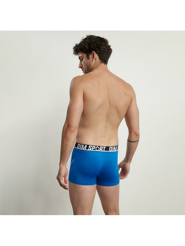 DIM DIM SPORT MICROFIBRE BOXER 3x - Pánské sportovní boxerky 3 ks - černá - modrá