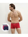 DIM Sada tří pánských boxerek v tmavě modré, červené a světle šedé barvě Dim COTTON STRETCH BOXER
