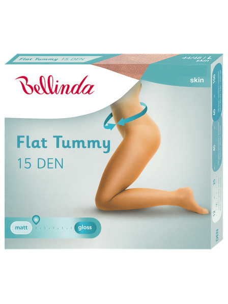 Bellinda Tělové dámské punčochové kalhoty s efektem plochého bříška BELLINDA Flat Tummy 15 DEN