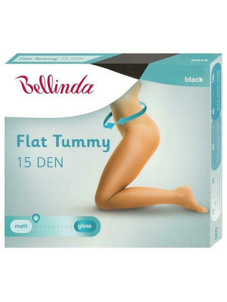 Bellinda Černé dámské punčochové kalhoty s efektem plochého bříška BELLINDA Flat Tummy 15 DEN