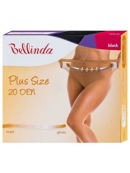 Bellinda Černé punčochové kalhoty Bellinda PLUS SIZE 20 DEN