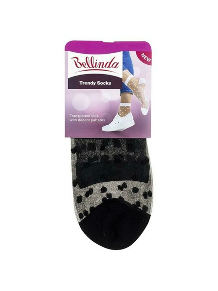 Bellinda Černé dámské puntíkované silonkové ponožky Bellinda TRENDY SOCKS