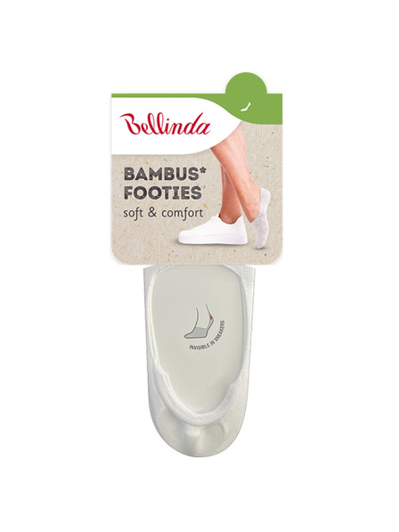 Bellinda Bílé dámské bambusové velmi nízké ponožky BELLINDA Bambus Footie