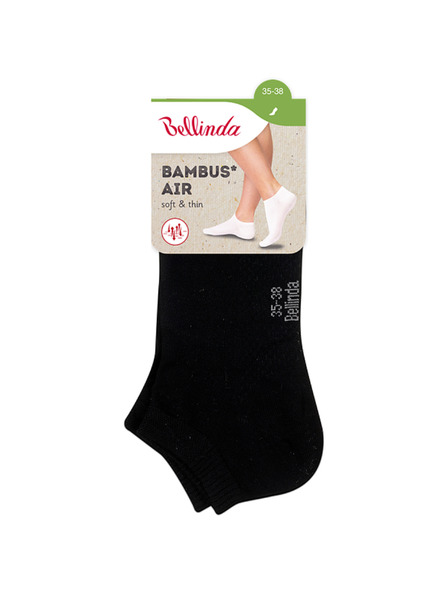 Bellinda Černé dámské kotníkové ponožky Bellinda BAMBUS AIR LADIES IN-SHOE SOCKS