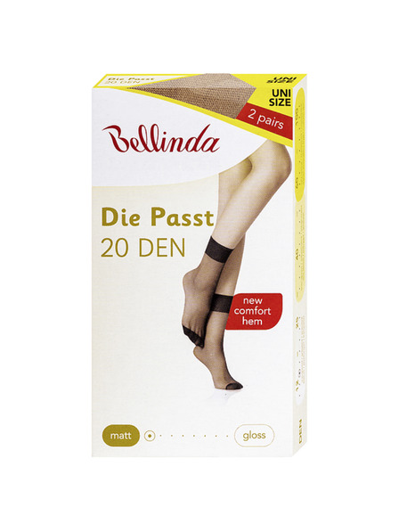 Bellinda Sada dvou párů silonkových matných ponožek v tělové barvě Bellinda DIE PASST SOCKS