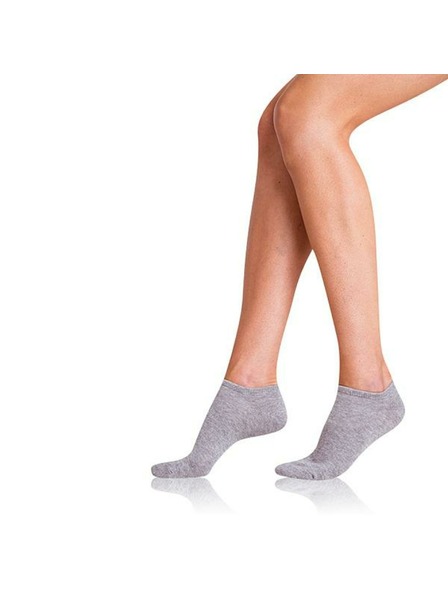 Bellinda Sada dvou párů dámských ponožek v šedé barvě Bellinda COTTON IN-SHOE SOCKS 2x