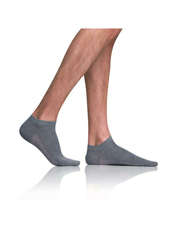 Bellinda Šedé pánské ponožky Bellinda BAMBUS AIR IN-SHOE SOCKS