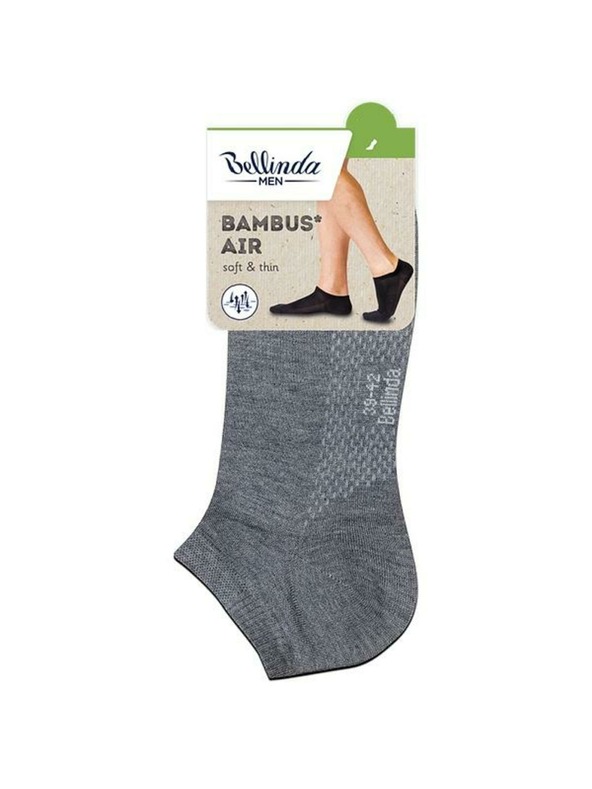 Bellinda Šedé pánské ponožky Bellinda BAMBUS AIR IN-SHOE SOCKS