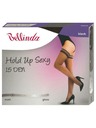 Bellinda Černé dámské samodržící punčochy BELLINDA Hold Up Sexy 15 DEN