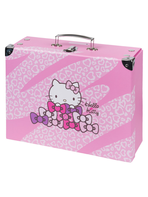 BAAGL  BAAGL Skládací školní kufřík Hello Kitty Sweet Leopard s kováním