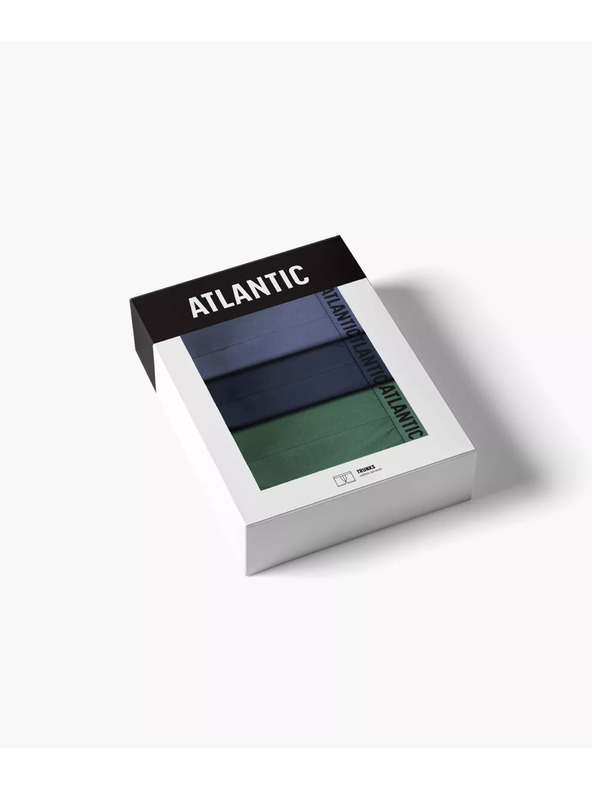 Atlantic 3-PACK Boxerky zelené a modré