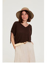 Moodo Slaměný klobouk hnědý Moodo