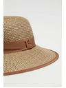 Moodo Slaměný klobouk hnědý Moodo