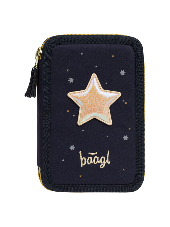 BAAGL  BAAGL Školní penál třípatrový Unicorn Gold
