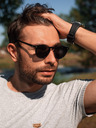 VEYREY Černé oválné sluneční polarizační brýle Veyrey Narino