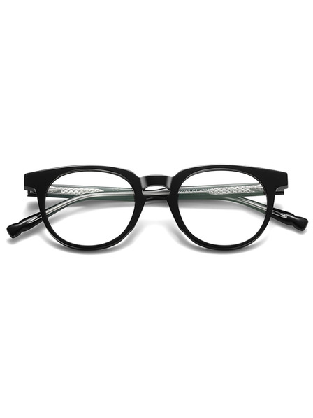 VEYREY VeyRey nerd acetátové sluneční brýle Phuffy černá obruba čirá skla