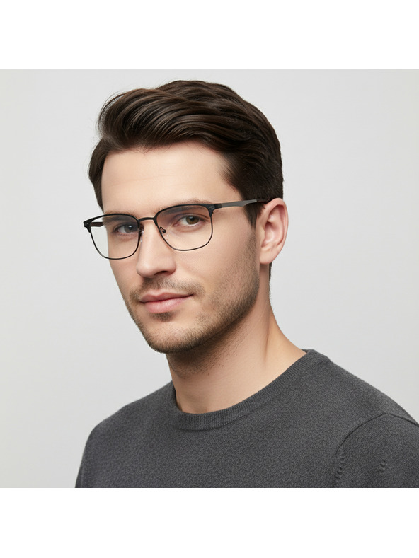VEYREY VeyRey nerd sluneční brýle Binfy černá obruba čirá skla