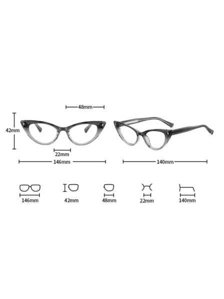 VEYREY VeyRey dámské cat-eye dámské brýle blokující modré světlo Jarni růžová obruba čirá skla