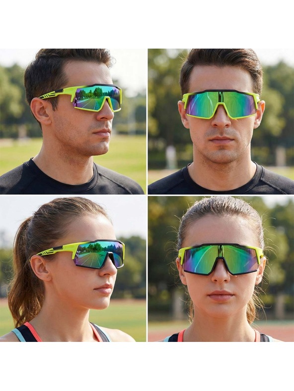 VEYREY VeyRey sportovní sluneční brýle Adha černá obruba zelená skla