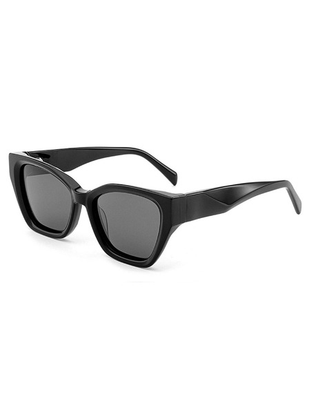 VEYREY VeyRey cat-eye acetátové polarizační sluneční brýle Antitot černá obruba černá skla
