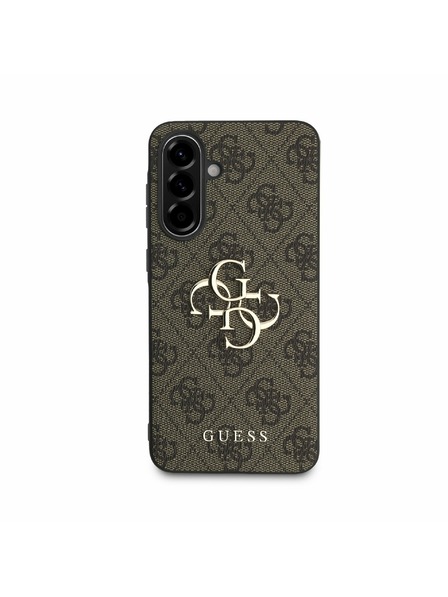 Guess Guess PU 4G Metal Logo Zadní Kryt pro Samsung Galaxy A56 Brown