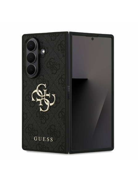 Guess Guess PU 4G Metal Logo Zadní Kryt pro Samsung Galaxy Z Fold 7 Grey