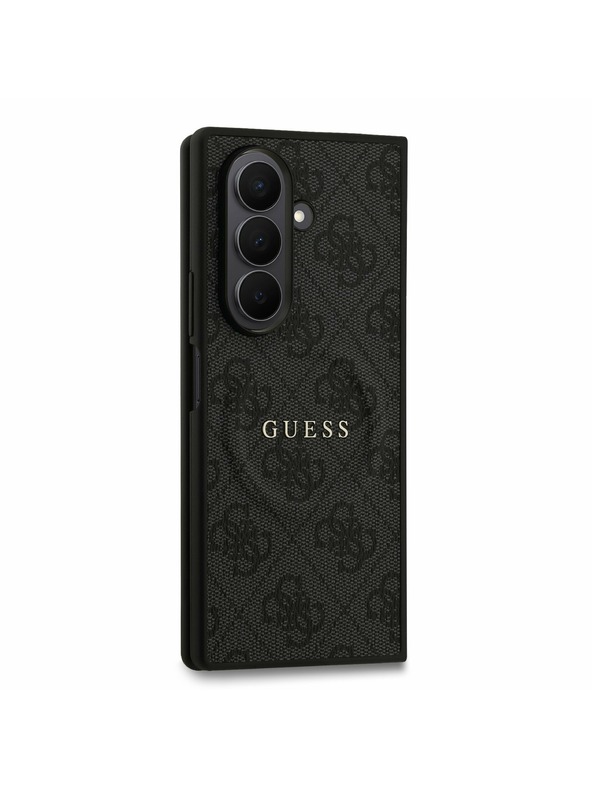 Guess Guess PU Leather 4G Colored Ring Magnetic Zadní Kryt pro Samsung Galaxy Z Fold 7 Black