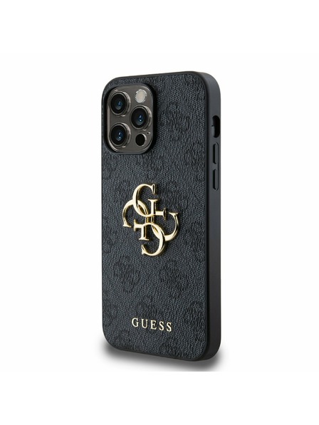 Guess Guess PU 4G Metal Logo Zadní Kryt pro iPhone 14 Pro Max Grey
