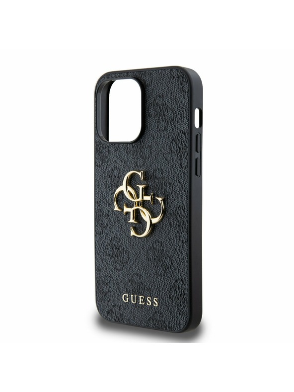 Guess Guess PU 4G Metal Logo Zadní Kryt pro iPhone 14 Pro Max Grey