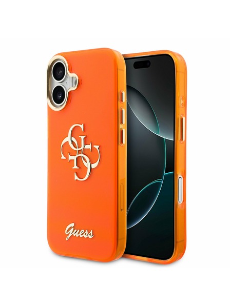 Guess Guess IML 4G Script Metal Logo Zadní Kryt pro iPhone 17 Orange