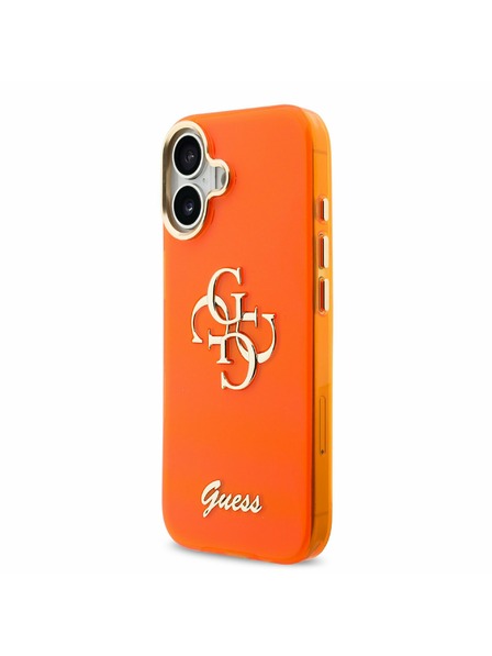 Guess Guess IML 4G Script Metal Logo Zadní Kryt pro iPhone 17 Orange