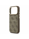 Guess Guess PU Leather 4G Gold Frame MagSafe Zadní Kryt pro iPhone 17 Pro Brown